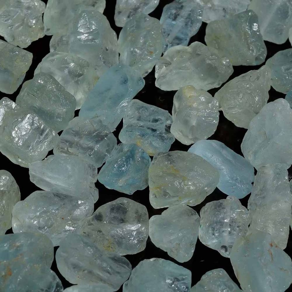 25.00 Cts. 100% Natural Aquamarine Crystal Gemstone Rough Lot , DIY Jewelry pack